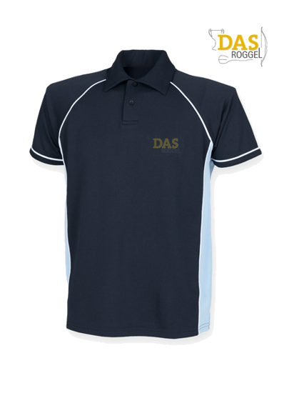 Picture of Polo Shirt  FH370 Performance Navy-Sky-White