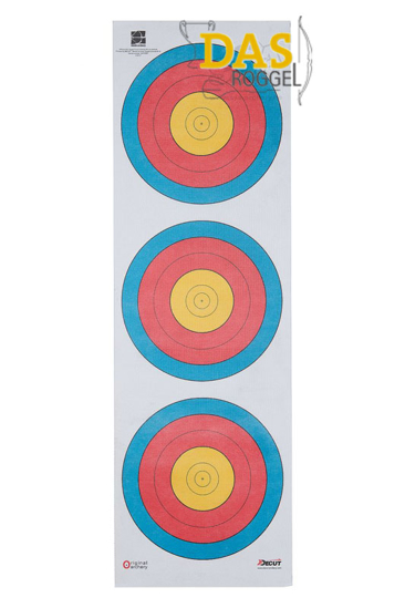 Image de Decut Target Face Polyester 40 cm 3-spot std center 5 rings