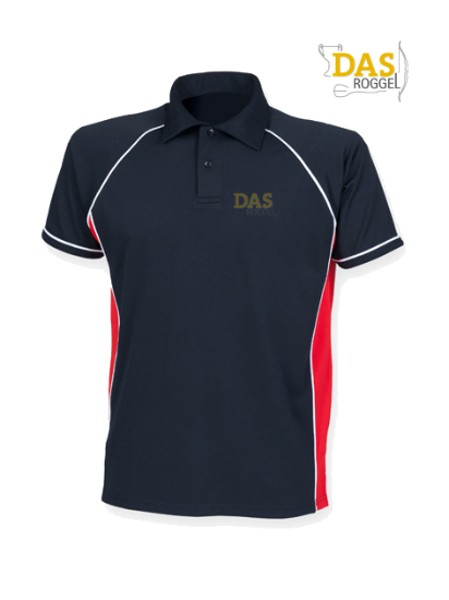 Bild von Polo Shirt  FH370 Performance Navy-Red-White