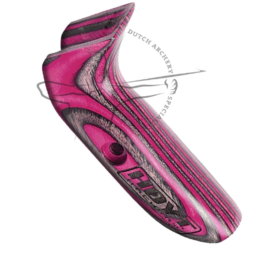 Image de Hoyt Grip Pro-Fit Wood Laser Engraved RH Pink Low