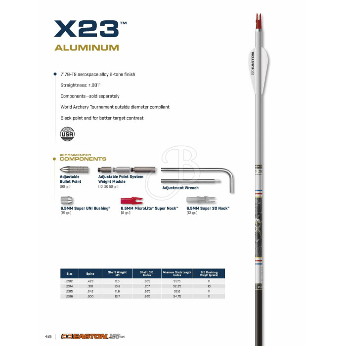 Bild von Easton Pfeilschaft  X27 SILVER